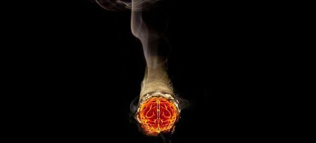 cigarette allumée et méfait de la nicotine